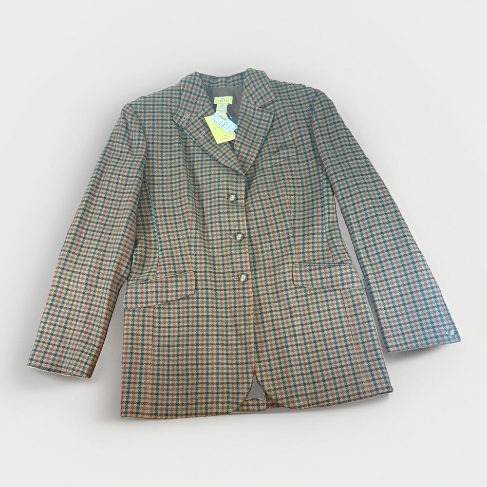 Limited America Women’s Wool Plaid Blazer Size 8 Jacket NEW Made In Bulgaria